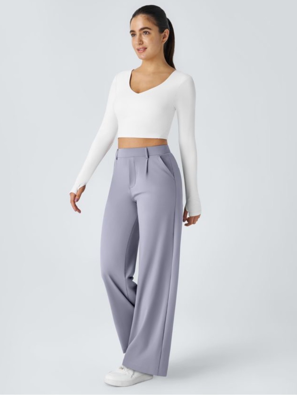 Halara Flex™ DayStretch High Waisted Pocket Straight Leg Work Pants | Size S